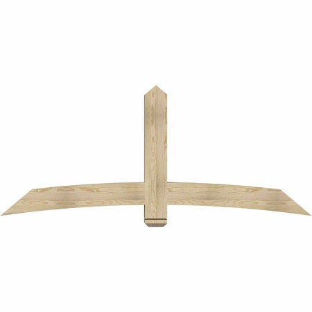 Ekena Millwork Bellingham Rough Sawn Timber Gable Bracket, Douglas Fir, 84"W x 35"H x 6"D x 6"F, 10/12 Pitch GBW084X35X0606BEL00RDF